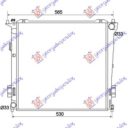 RADIATOR 1,6 CRDi (45x45,5x27) MAN 06-