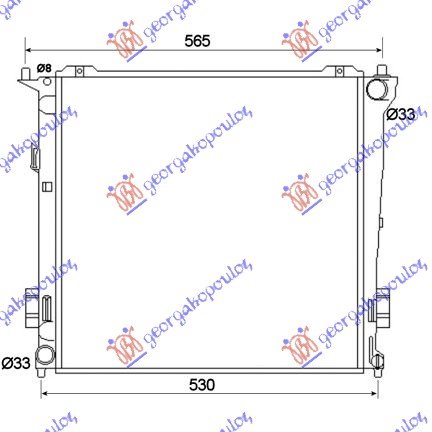 HLADNJAK MOTORA 1.6 CRDi DIZEL (MAN) (450x440x16) (NRF)