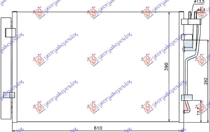 CONDENSER 1.4-1.6-2.0 16V (57x38)