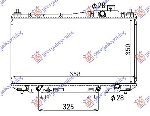 RADIATOR 1.4-1.6  PETROL (35x65,8) AUTO