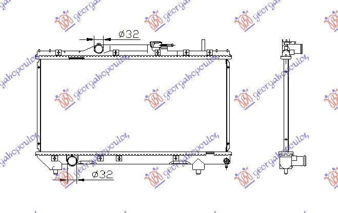 RADIATOR 1,6-1,8CC 16V (32,5x66)