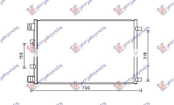 HLADNJAK KLIME 1.5 DCi (610x390x16) (MARELLI)