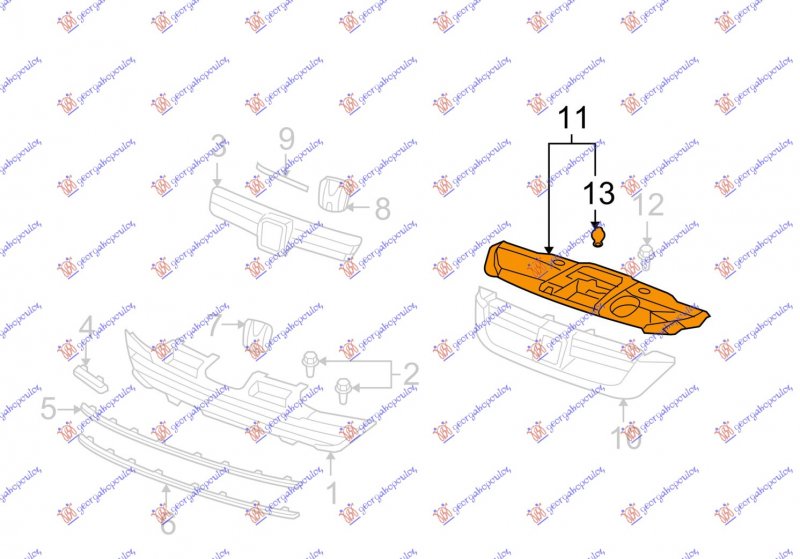 PLASTIC COVER FRONT PANEL UPPER