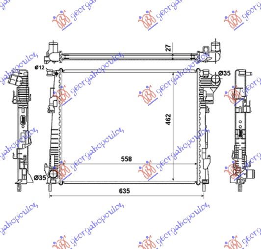 RAD. 2.0CDTi -AC (56x44.9)W/O START-STOP