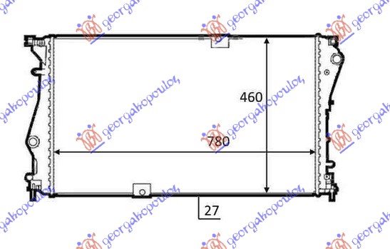 HLADNJAK MOTORA 2.0 CDTi (78x45.8) (VALEO TIP) (NRF)