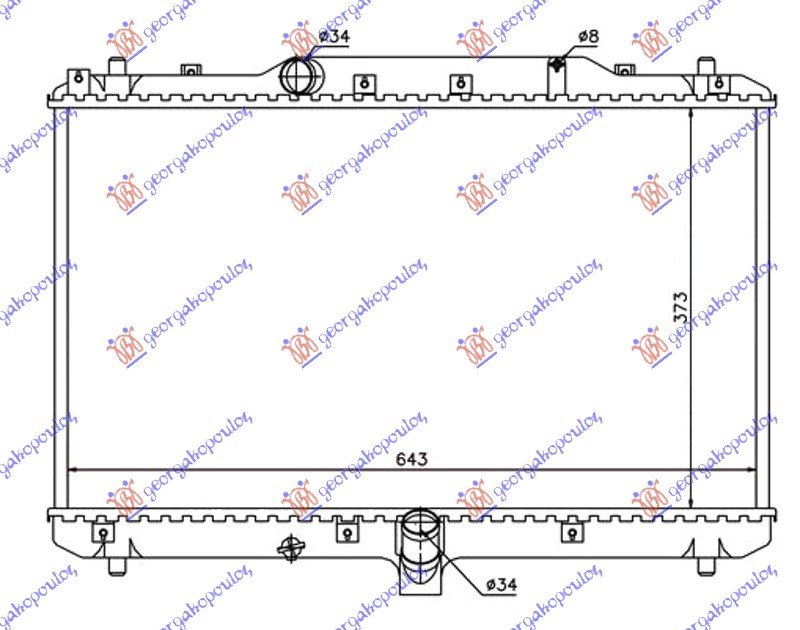 RADIATOR 1,9 JTD-DDiS (65x37,5)