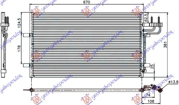 CONDENSER PETR-DIESEL (62,8x37,4x1,6)