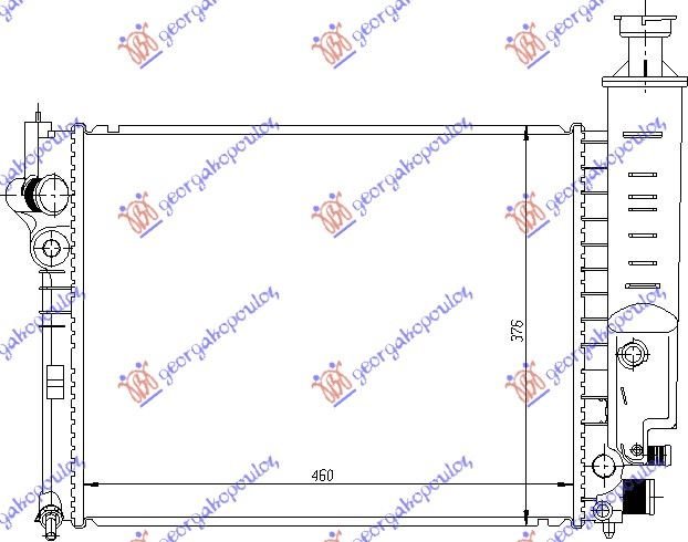 RADIATOR 1,4-1,6CC (46x38)