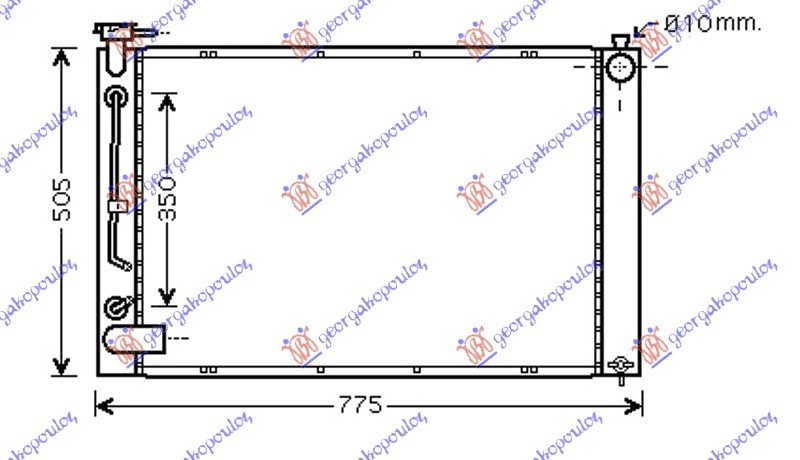 RADIATOR (RX300) 3.0i24V (67x49x22) M/A