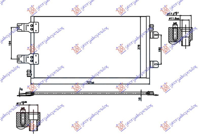 CONDENSER 2.5 DCi DIESEL (690x380x16)