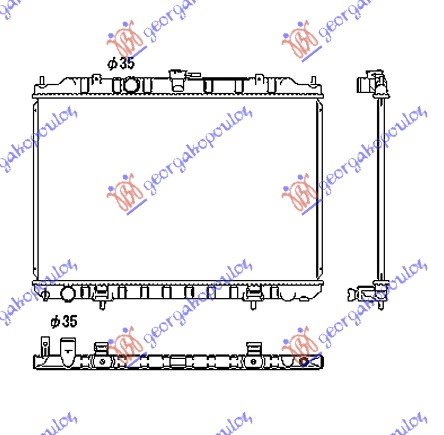 RADIATOR 2.0-2.5c.c +/-A/C -07 (45x69)