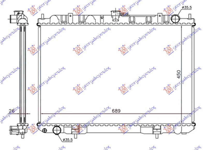 RADIATOR 2,2 DCI -07 (45x69)