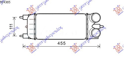 RADIATOR INTERC. 1,6HDi 10- (300x150x80)