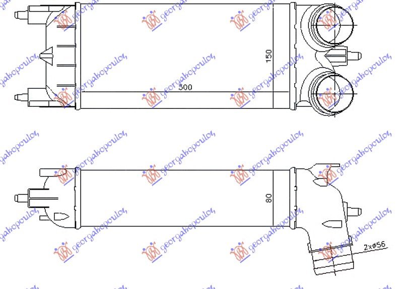 RAD. INTERC. 1.6 THP PETROL (300x150x80)