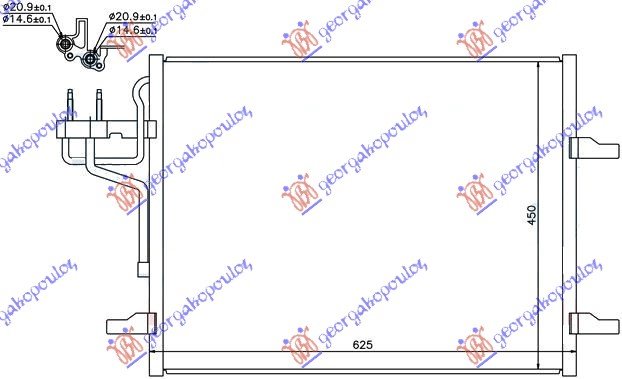 CONDENSER 2,0 TDCi-2,5i TURBO(58.6x47)