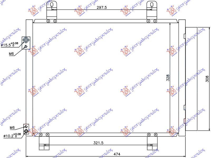 CONDENSER 1.3 CDTi (474x510x16)