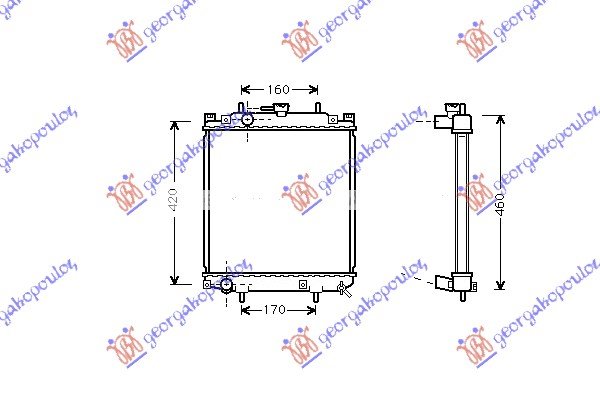 HLAD MOTORA 1.0i 12V (37.5x32.5x1.6) MAN