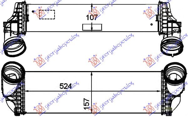 RAD.  INTERC. 3,5i-3,0 TD (158x524x105)