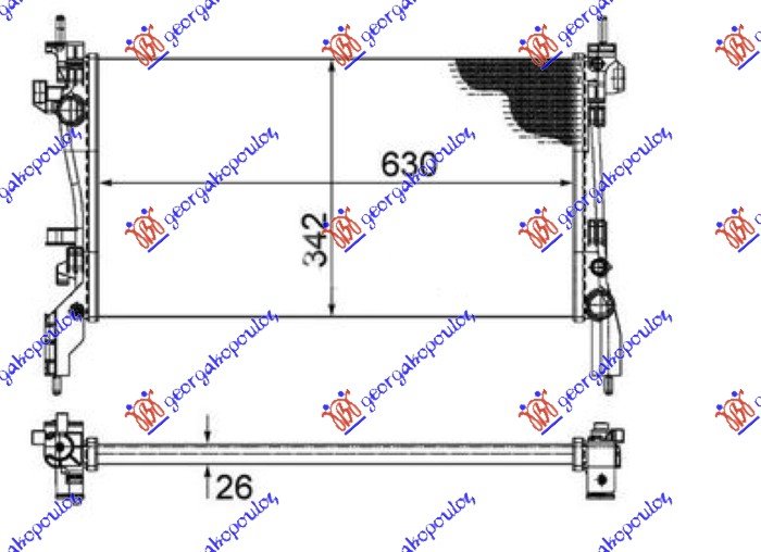 HLAD. MOT. 1.3 MJTD (63x32.5) MAHLE BEHR