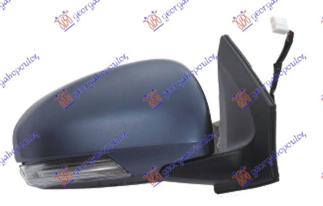 RETROVIZOR ELEKTRICNI SA GREJACEM PM (ELEKTRO-SKLOPIV) (MIGAVAC) (8 PIN) (A KVALITET) (KONVEKSNO STAKLO)