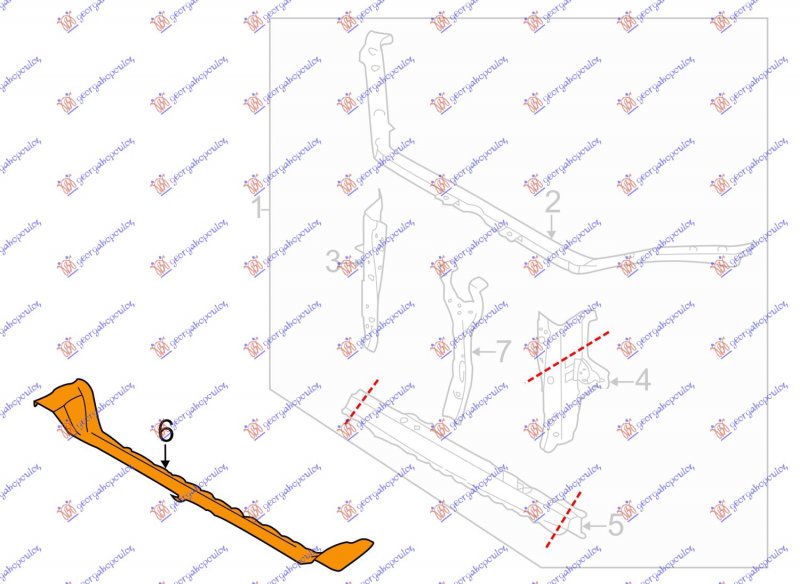 FR. BUMBER REINFORCEMENT LOWER(OUT.PART)