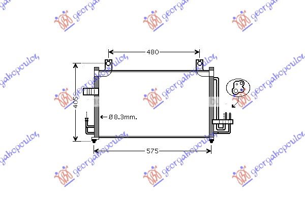 CONDENSER 1,8i 8V-1,5i 16(53.5x34.5x20)