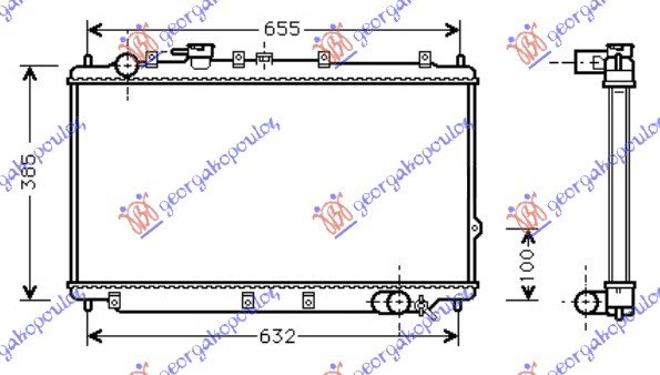 HLADNJAK MOTORA BENZIN (34.5x70) (NRF)