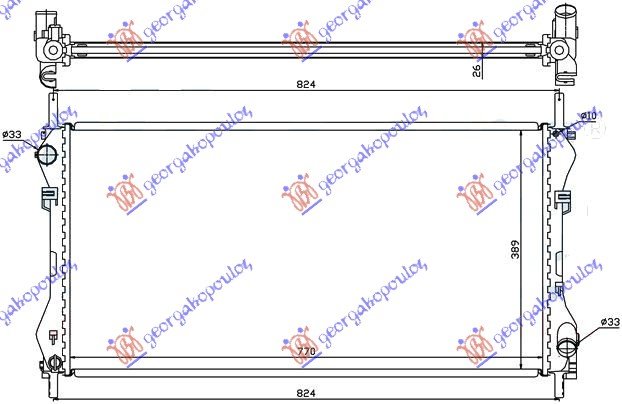 HLADNJAK MOTORA 2.0CC TDI-TDCI (+/-AC) (77x40) (NRF)