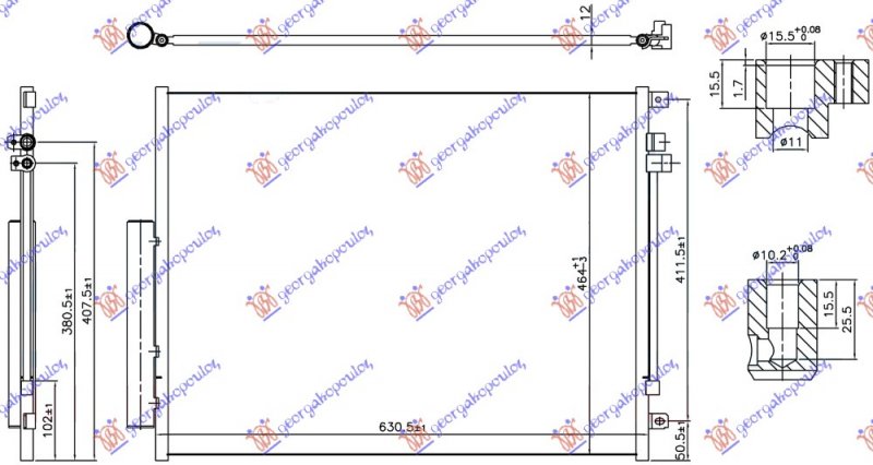 CONDENSER ALL MODEL DIESEL AUTO (631x464