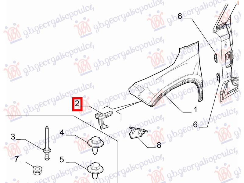 NOSAC BLATOBRANA GORNJI METAL (O)