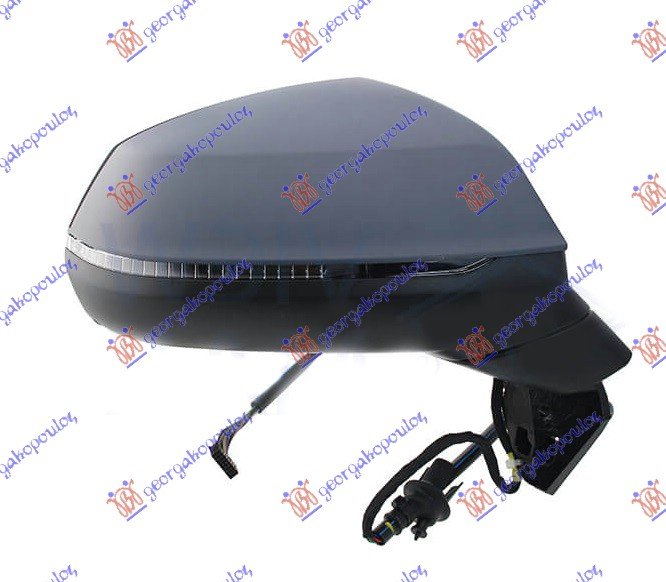 RETROVIZOR EL. SA GREJ. PM (ELEKTRO-SKLOPIV) (MIGAVAC) (MEMORIJA) (NADGLEDANJE TRAKE) (15 PIN) (A KV) (KONVEKSNO STAKLO)