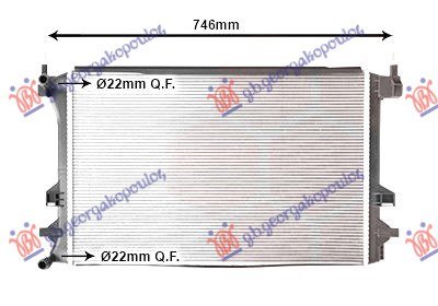 HLADNJAK MOTORA 1.0TSI/1.5TSI BENZIN (MANUELNI/AUTOMATSKI) (623x411) (NRF)