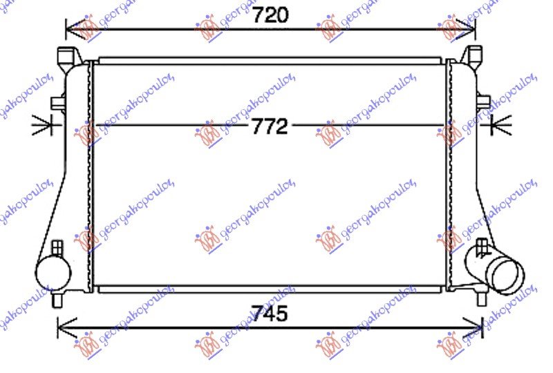 RADIATOR INTERCOOLER 1.8/2.0 TFSi PETROL