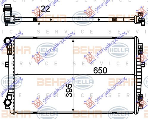 RADIATOR 1.9-2.0 Tdi DIESEL (650x400)