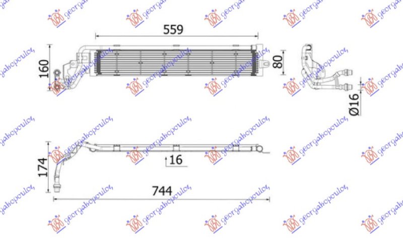 HLADNJAK MOTORA DODATNI 1.4 BENZIN/HIBRID (551x82)