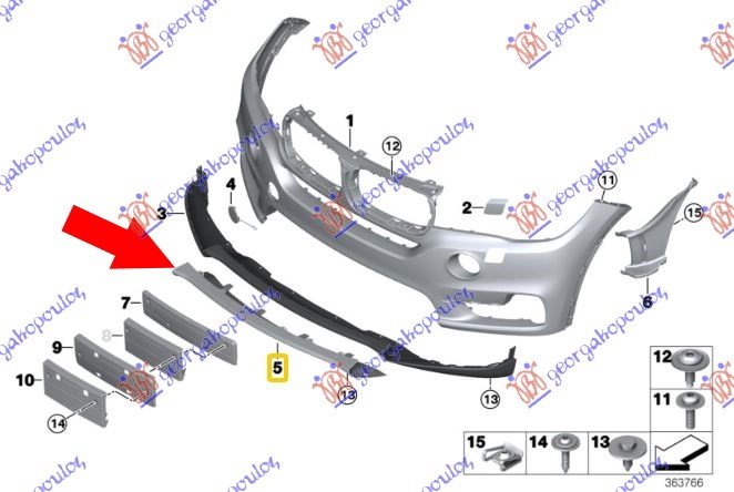 FR. BUMPER MOULD. MIDDLE (PURE EXCELLEN)