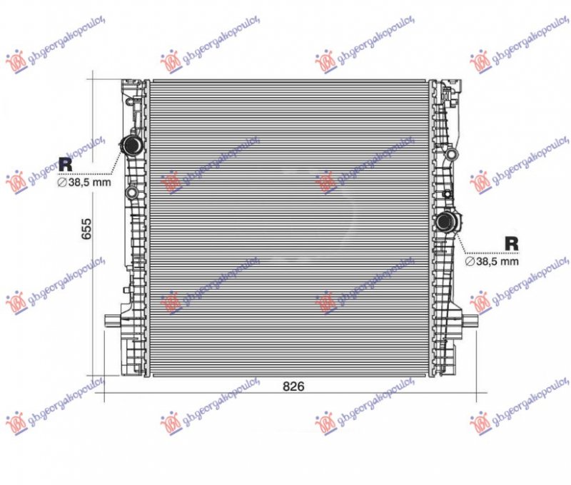 HLADNJAK MOTORA 3.0 HYBRID/BENZIN (625x619x32) (NRF)