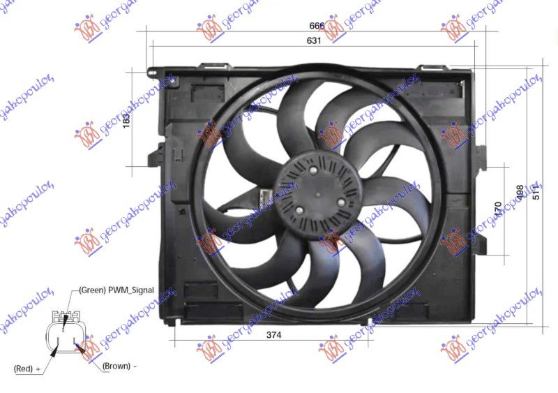 VENTILATOR KOMPLET 2.0/3.0 BENZIN