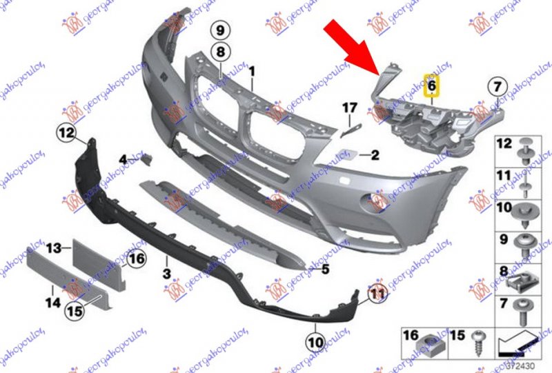FR. BUMPER SIDE BRACKET PLASTIC