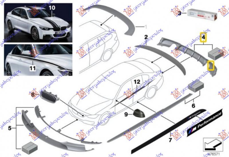 SPOJLER ZADNJEG BRANIKA (2 OTVORA ZA CEVI AUSPUHA) (M-STYLE)