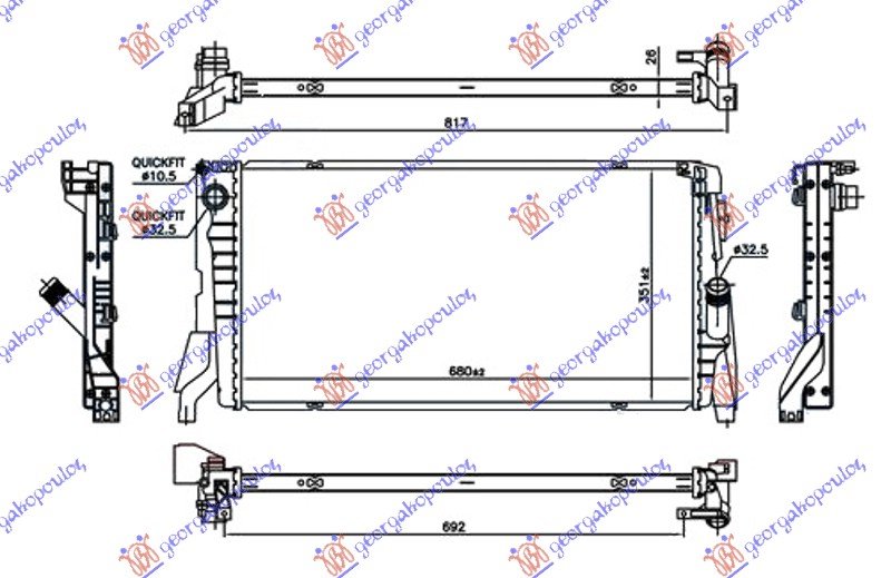 HLADNJAK 1.5 (216i/218i) BENZ.DIZ.-AUTO.