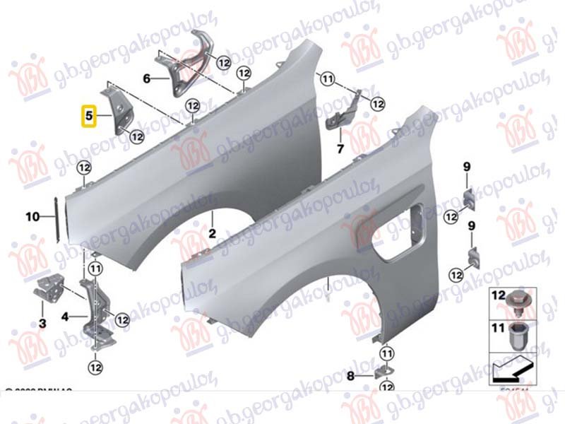 NOSAC BLATOBRANA GORNJI PREDNJI METAL