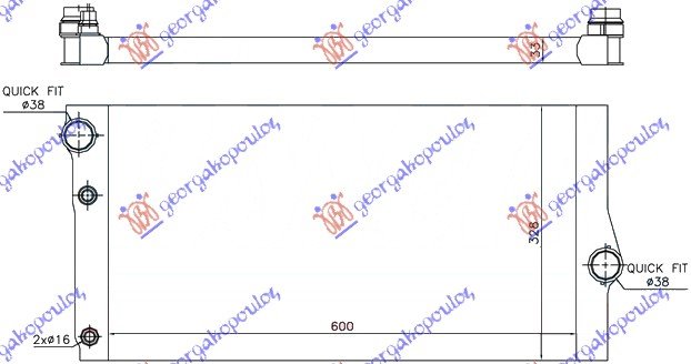 RADIATOR 2,0-4,0  Di (T.D) (60x33x3,2) B