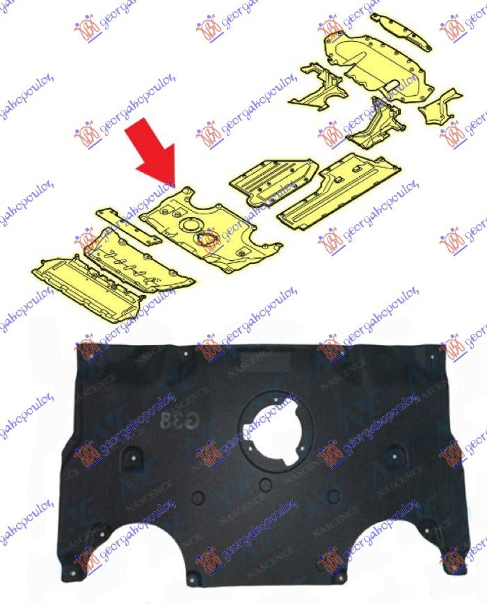 SINA ZADNJEG BRANIKA PLASTICNA (G30/SEDAN) (M-SPORT)