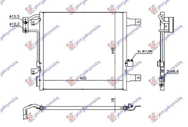 CONDENSER 3.6-3.8i PET.-2.8CRD AUT -12