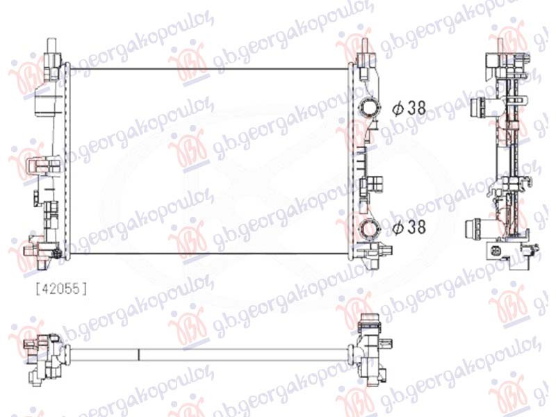 HLADNJKA MOTORA 2.4 BENZI (AUTO) (608x398)(KOYO)