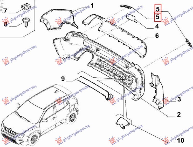 KATADIOPTER U ZADNJEM BRANIKU (O)