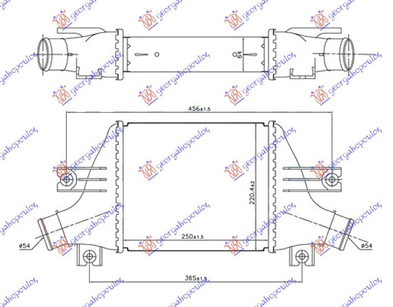 HLAD. INTERC.  1.6-1.8 HDi DIZEL