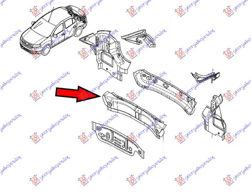 REAR PANEL INNER COMPLETE SEDAN