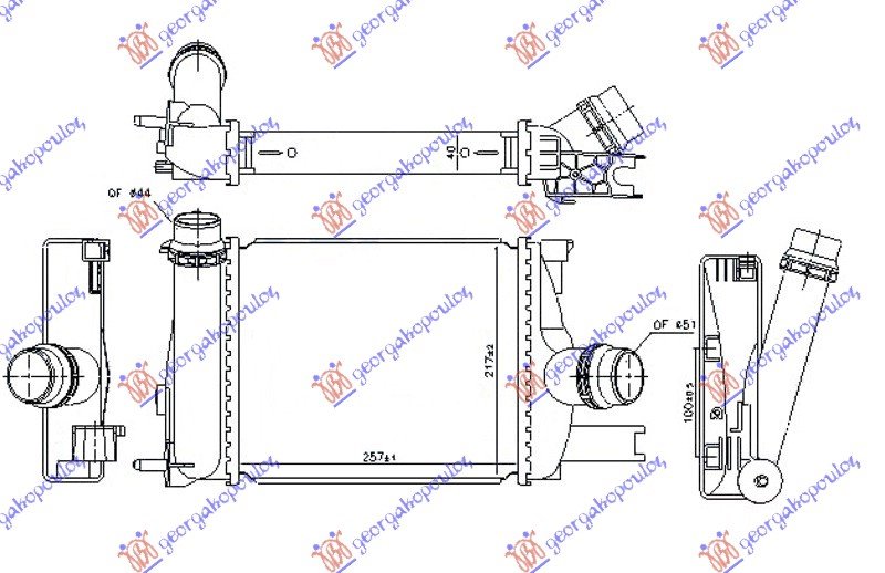 HLADNJAK.INTERC. 0.9 TCE BENZIN (257x217